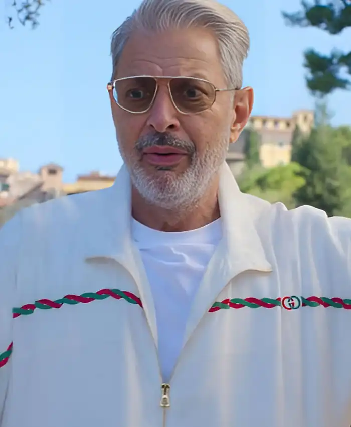 Buy KAOS 2024 Jeff Goldblum White Track Jacket For Unisex