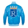 Buy Kansas City Royals Classic Rib Satin Full Snap Retro Jacket