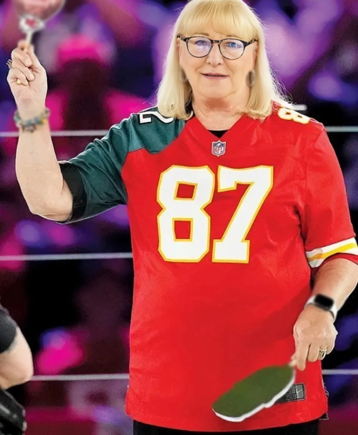 Buy Kelce Brothers Mom Donna Kelce Chiefs Eagles Jersey On Sale