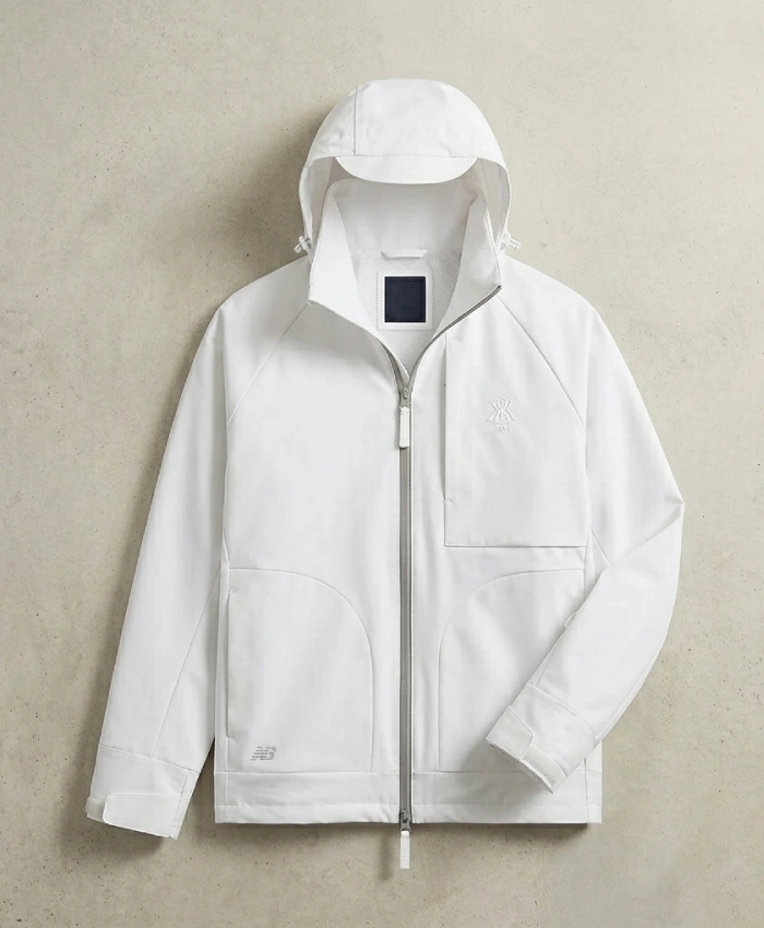 Buy Kith And New Balance Reflective Bungee Adjustable Hood White Jacket