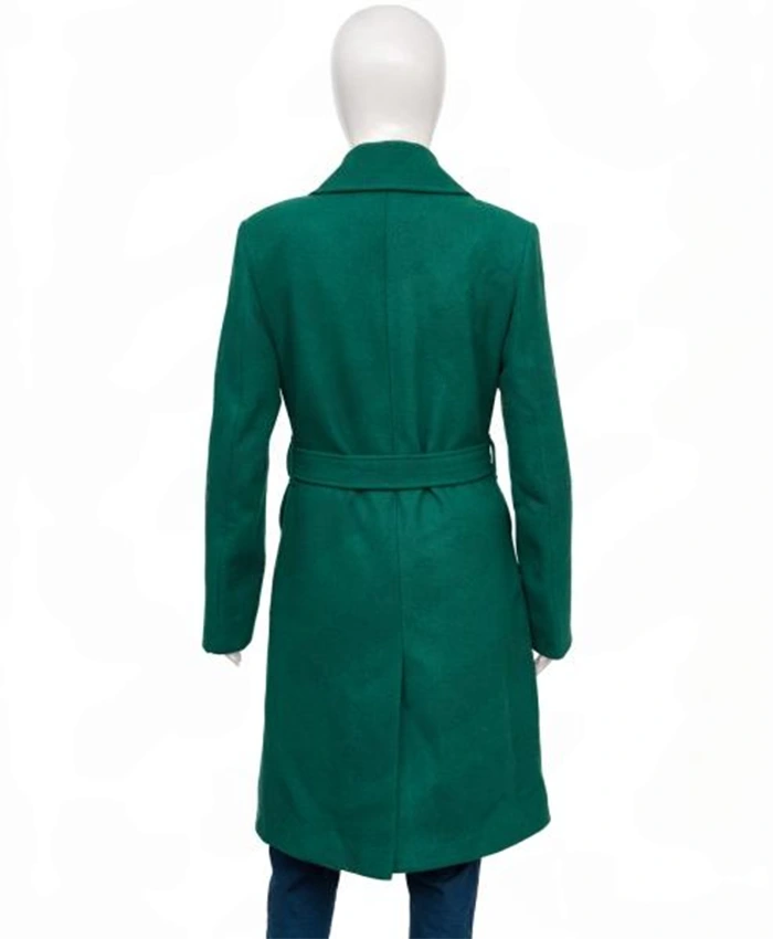 Buy Lindsay Film A Merry Scottish Christmas 2023 Lacey Chabert Green Trench Coat For Unisex