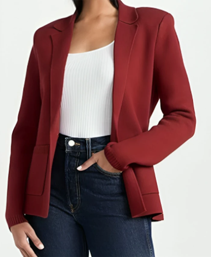 9-1-1 S08 EP01 Jennifer Love Hewitt Red Blazer - Image 2