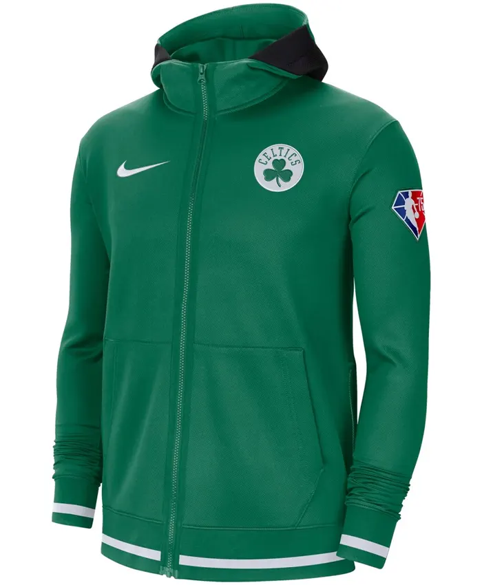 Buy Mens 75th Anniversary Performance Showtime Full Zip Boston Celtics Coat Sale