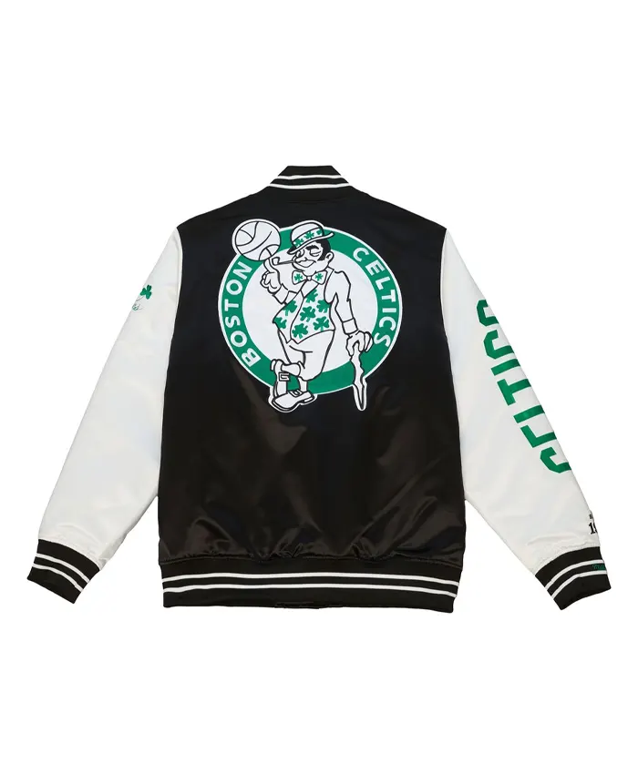 Buy Mens Black White Boston Celtics Varsity Jacket Sale