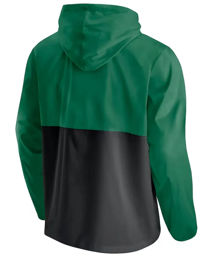 Buy Mens Green Black Boston Celtics Windbreaker Hoodie Jacket Sale