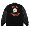 Buy Miami Dolphins Black Out Vintage Letterman Varsity Jacket For Unisex