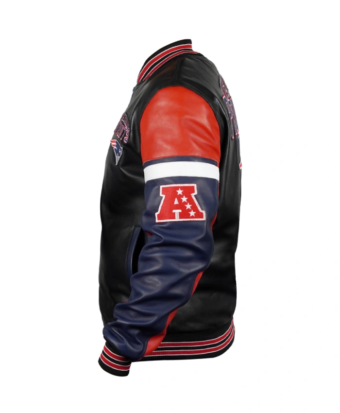 Buy New England Patriots Bomber Leather Jacket For Men Women