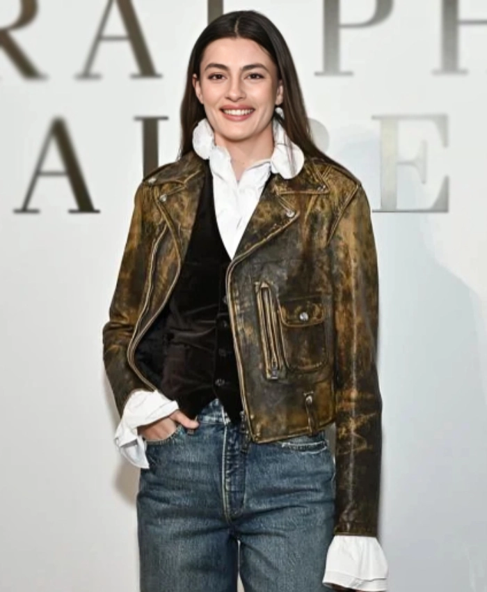 Diana Silvers NY Fashion Week 2026 Leather Jacket - Image 2