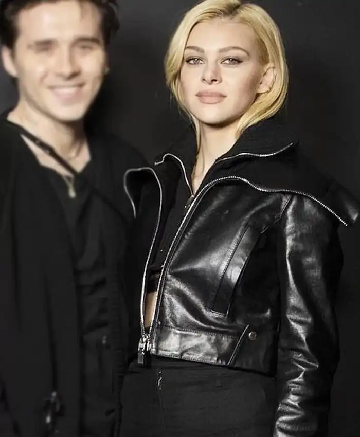 Alternative view of Nicola Peltz’s Black Leather Jacket