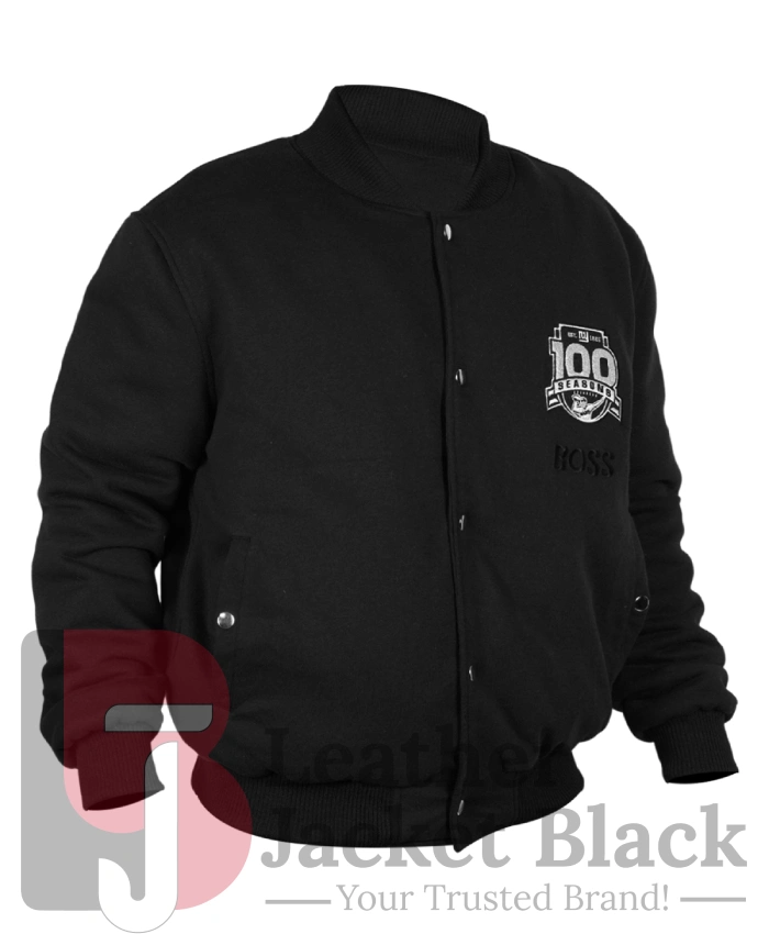 Buy Now 100th Season Boss New York Giants Hugo Hugo Black Bomber Jacket Men And Women