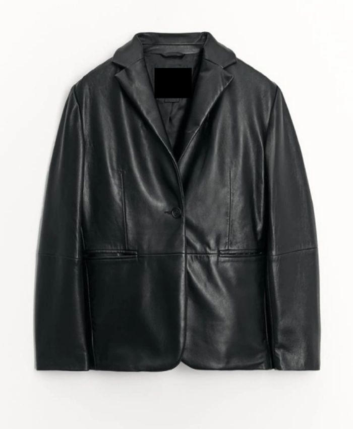 90 Day Fiance S11 Mina Leather Blazer - Image 2