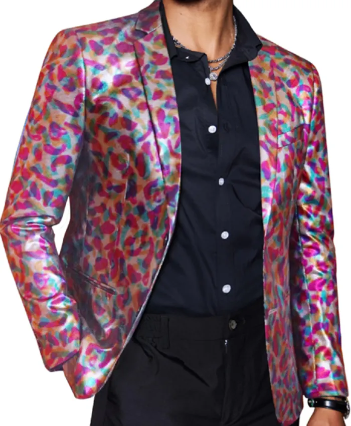 90 Day Hunt For Love S01 Tim Malcolm Metallic Multicolor Blazer - Image 2
