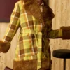 Buy Now AEW Dynamite Paige Wooding Plaid Fur Coat For Men And Women
