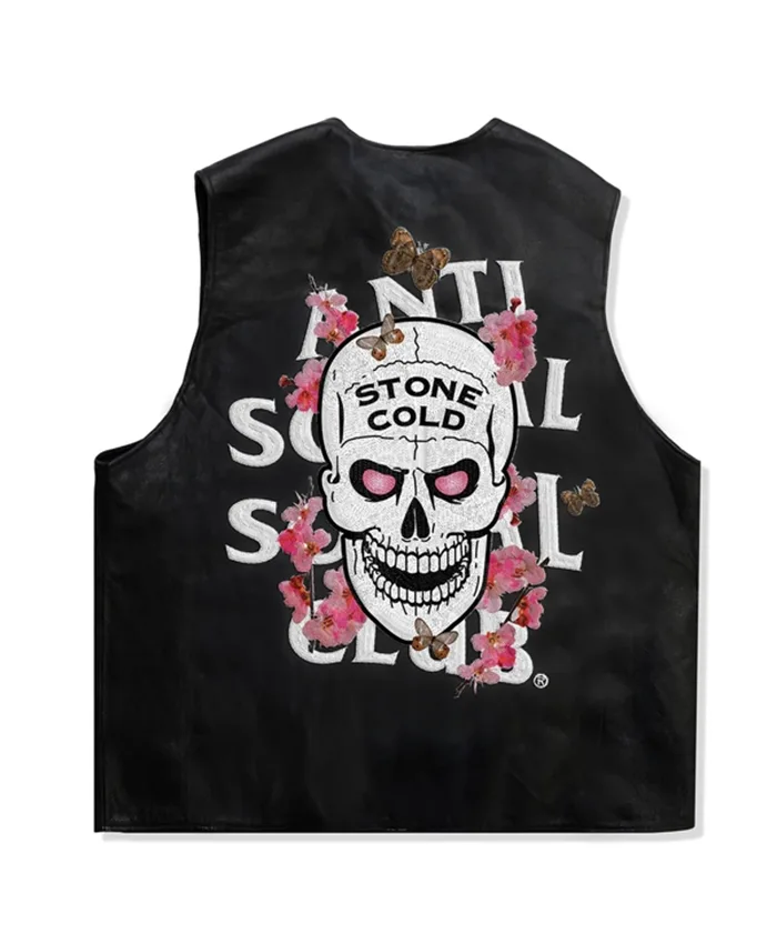 Alternative view of ASSC x WWE Stone Cold Embroidered Black Vest