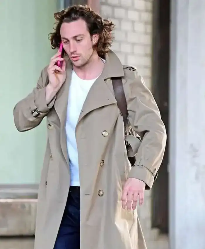 Alternative view of Aaron Taylor-Johnson Cotton Trench Coat