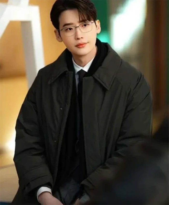 Alternative view of Law And The City S01 Lee Jong-Suk Green Trench Coat