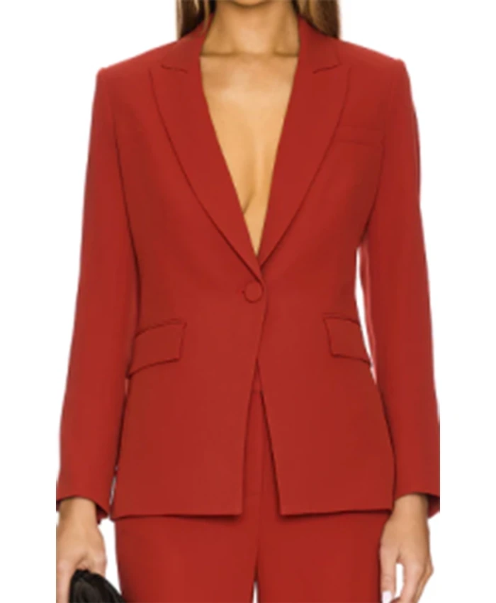 Buy Now Alana De La Garza TV Series FBI Most Wanted 2024 Isobel Castille Red Blazer For Unisex