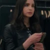 Buy Now Alex Rose Movie The Life List 2025 Sofia Carson Leather Black Jacket For Unisex