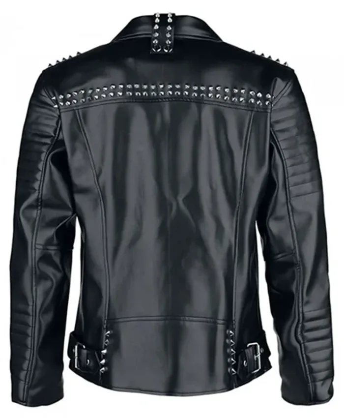 Alternative view of Amelia Black Biker Leather Jacket