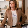 Buy Now Amy Pietz TV Series Tracker 2025 Ivy Hale Camel Brown Blazer For Unisex