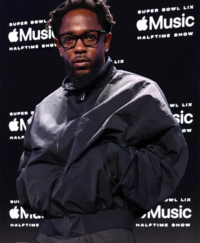 Buy Now Apple Music Super Bowl LIX Halftime Show Conference Kendrick Lamar Black Oversized Jacket For Unisex