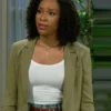 Buy Now Arielle Prepetit TV Series Beyond The Gates Season 01 Naomi Hamilton Hawthorne Olive Green Blazer For Unisex
