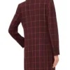 Buy Now Arienne Mandi TV Series The Night Agent 2025 Noor Taheri Burgundy Plaid Coat For Unisex