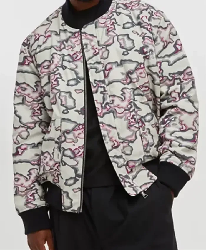 Buy Now Asher Antonyzyn TV Series General Hospital 2025 Danny Morgan White Printed Bomber Jacket For Unisex