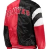 Buy Now Atlanta Hawks 75th Anniversary Black And Red Varsity Jacket For Unisex
