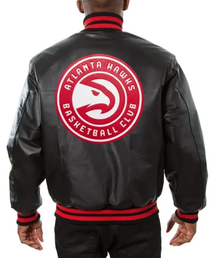 Buy Now Atlanta Hawks Black Leather Letterman Varsity Jacket For Men And Women