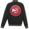 Buy Now Atlanta Hawks Black Letterman Varsity Jacket For Men And Women 1
