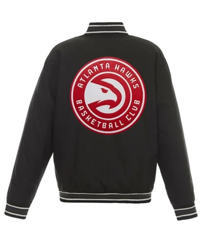 Buy Now Atlanta Hawks Black Letterman Varsity Jacket For Men And Women 1