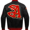 Buy Now Atlanta Hawks Mashup Classic Rib Black Varsity Jacket For Men And Women