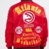 Buy Now Atlanta Hawks Old English Red Varsity Jacket For Men And Women