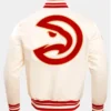 Buy Now Atlanta Hawks Retro Classic Rib OFF White Varsity Jacket For Men And Women