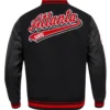 Buy Now Atlanta Hawks Script Tail Black Varsity Jacket For Men And Women