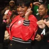 Buy Now Atlanta Hawks Shamea Morton Cropped Red Varsity Jacket For Unisex