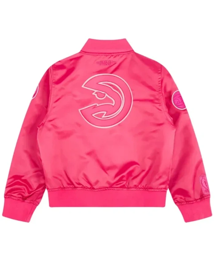 Buy Now Atlanta Hawks Triple Pink Varsity Jacket For Men And Women