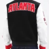 Buy Now Atlanta Hawks White And Black Varsity Jacket For Men And Women