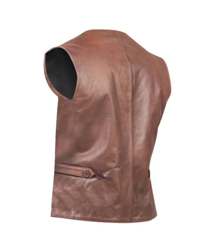 Buy Now Auden Brown Leather Vest For Men And Women