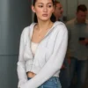 Buy Now Belly Conklin TV Series The Summer I Turned Pretty Season 03 Lola Tung Grey Cropped Jacket For Unisex