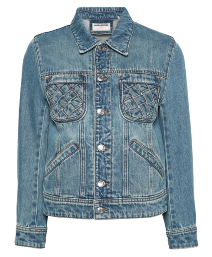 Buy Now Beth Behrs The Neighborhood Season 07 Gemma Blue Denim Jacket For Unisex