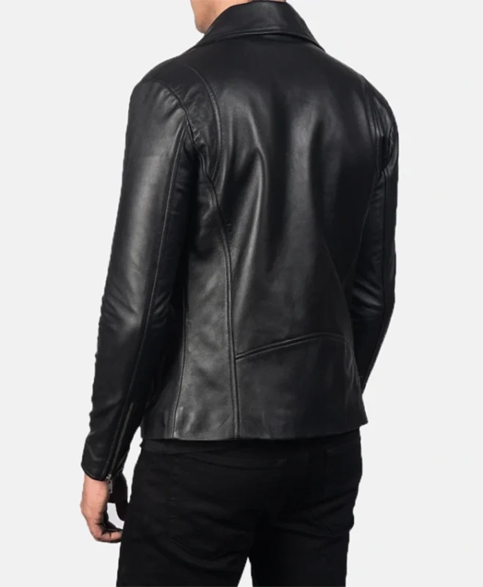 Alternative view of Black Biker Leather Jacket