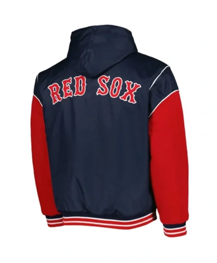 Buy Now Boston Red Sox Navy And Red Varsity Hooded Jacket For Men And Women