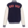 Buy Now Boston Red Sox Navy Blue And White Varsity Jacket For Men And Women