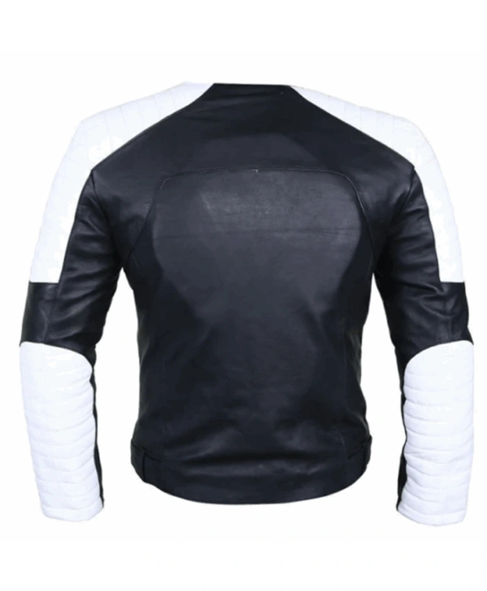 Alternative view of Brando Belted Black Biker Leather Jacket