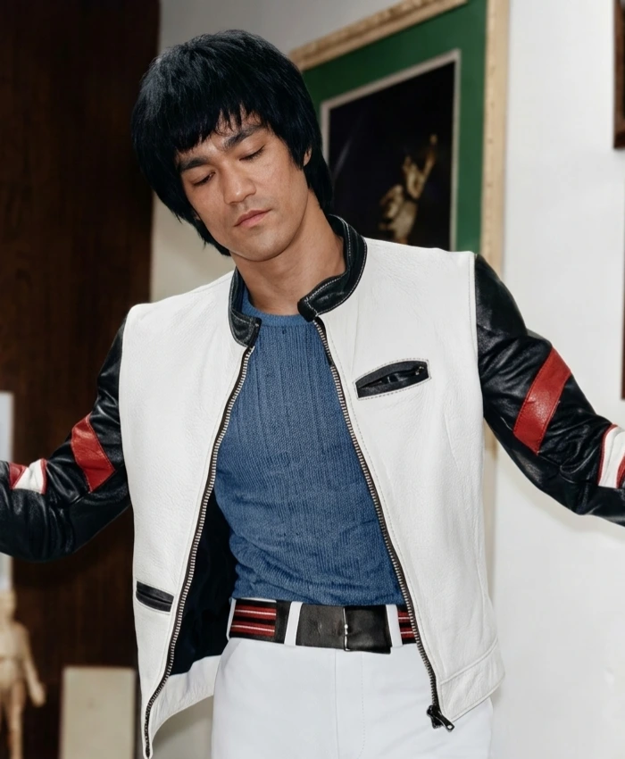 Bruce Lee Vintage Leather Jacket - Image 2