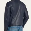 Buy Now Cafe Racer Crest Blue Leather Jacket For Men And Women