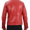 Buy Now Cafe Racer Red Leather Quilted Jacket For Men And Women