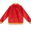 Buy Now Calgary Flames Lightweight Satin Red Varsity Jacket For Sale